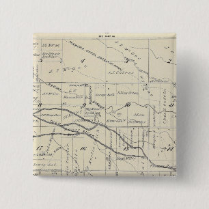T21S R26E Tulare County Section Map Vierkante Button 5,1 Cm