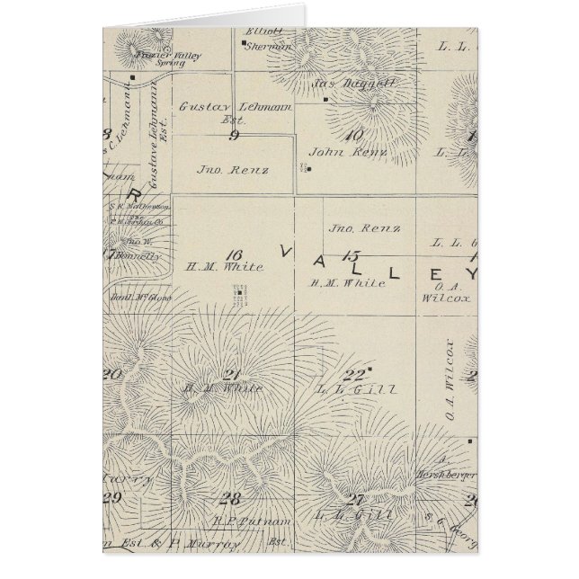T21S R28E Tulare Comté Plan de section (Devant)