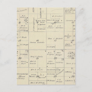 T22S R24E Tulare County Section Map Briefkaart
