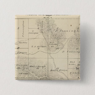 T23S R28E Tulare County Section Map Vierkante Button 5,1 Cm