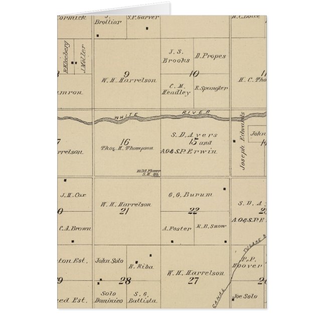 T24S R26E Tulare County Section Map (Voorkant)
