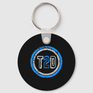 T2D blauw embleem Type 2 diabetes Sleutelhanger