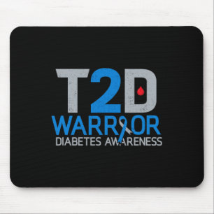 T2d Warrior Diabetes Bewustzijn Type 2 Diabetische Muismat