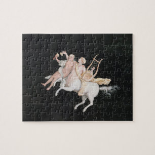 T31466 Een Vrouw Center en bedrijf dat muziek maak Legpuzzel