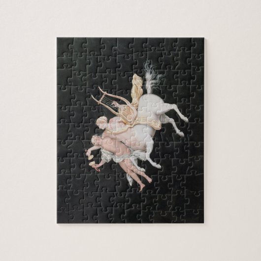 T31466 Een Vrouw Center en bedrijf dat muziek maak Legpuzzel (Verticaal)