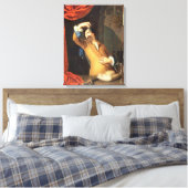 T31553 A Cavalier Standing at a Window Examining a Canvas Afdruk (Insitu (Slaapkamer))