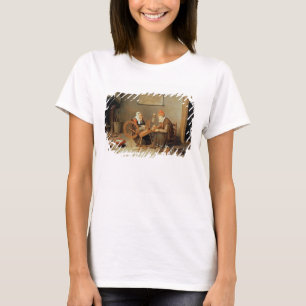 T31883 Een interieur met een oude vrouw bij het dr T-shirt