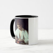 T31971 Een jonge jongen die een Apple pelt Mok (Voorkant links)