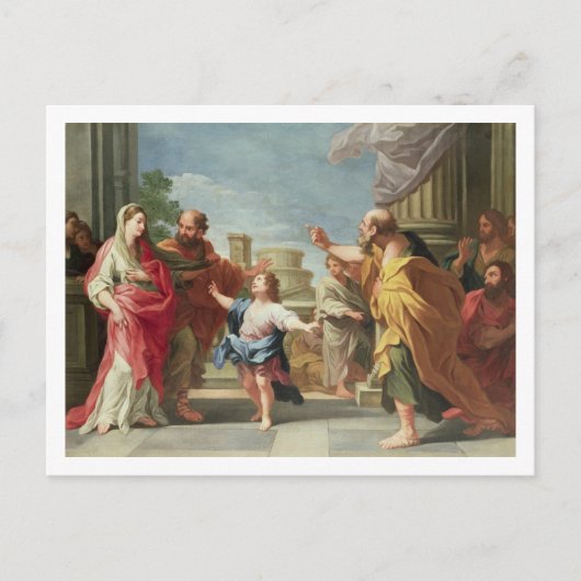 T32126 Christus Preaching in de tempel Briefkaart (Voorkant)