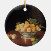 T32176 Stilleven van perziken, c.1700 Keramisch Ornament (Achterkant)