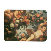 T32714 Two Putti Support a Flower Garland Magneet (Horizontaal)