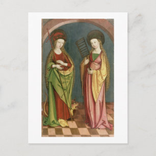 T32982 St. Margaret of Antioch and St. Faith, c.15 Briefkaart