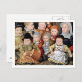 T33337 Portret van een moeder met haar acht kinder Briefkaart (Voorkant / Achterkant)