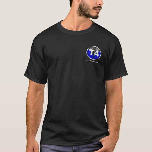 T4 zwart Shirt (Voorkant)