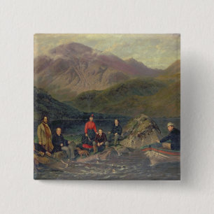 T7833 Gevist in Haweswater Vierkante Button 5,1 Cm