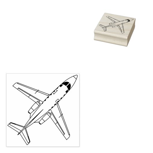 T-1 Jayhawk Training Jet Line Tekening Inktstempel Rubberstempel (Gestempeld)