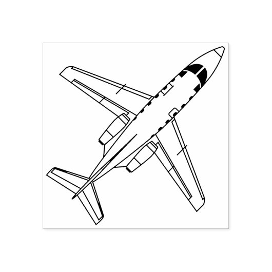 T-1 Jayhawk Training Jet Line Tekening Inktstempel Rubberstempel (Afrduk)