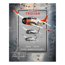 T-28 Poster du 74e anniversaire de Troie