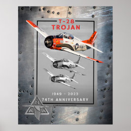 T-28 Trojaans 74e Jubileum Poster
