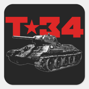T-34 VIERKANTE STICKER