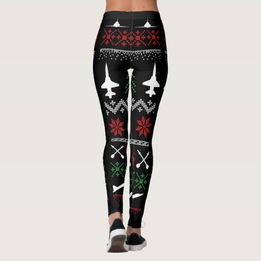 T-38 Kerstmis-Leggings Leggings (Achterkant)