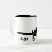 T-51 Mustang Tweekleurige Koffiemok (Voorkant links)
