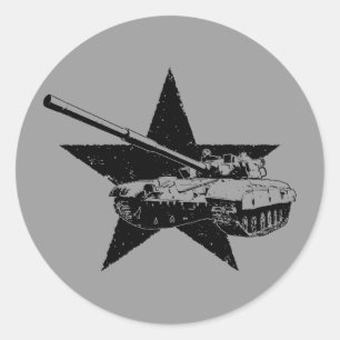 T-64 Hoofdslagtank Ronde Sticker