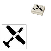 T-6 Texaan 2 Top Uitzicht Silhouet Stempel (Gestempeld)