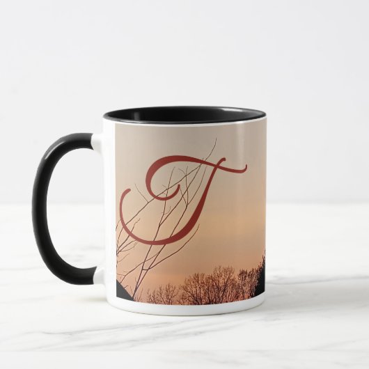 "T" ArborCrosse Initial Mug  Mok (Links)