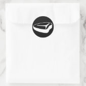 T-Bone Steak autocollant rond (petit) (Sac)