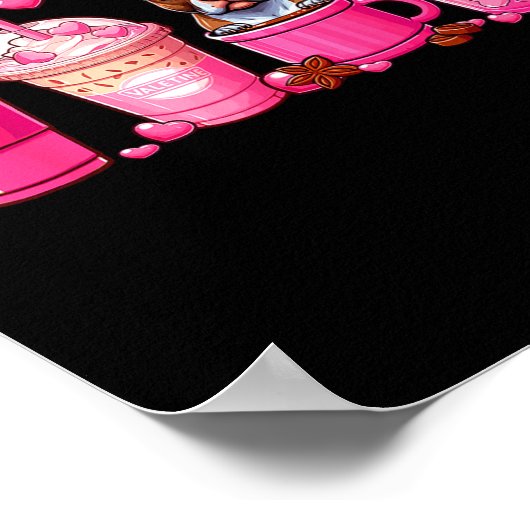 T Bull Inside Cup Coffees Lover Valentine's Day He Poster (Hoek)