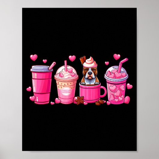 T Bull Inside Cup Coffees Lover Valentine's Day He Poster (Voorkant)