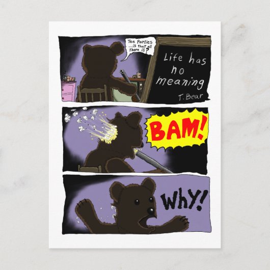 T. Carte postale sur le suicide des ours (Devant)