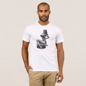 T_Chemises Noir Blanc Pin vers le haut Filles (2) (Devant entier)