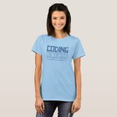 T-code voor vrouwen - Logo voor coderingsblokken T-shirt (Voorkant volledig)