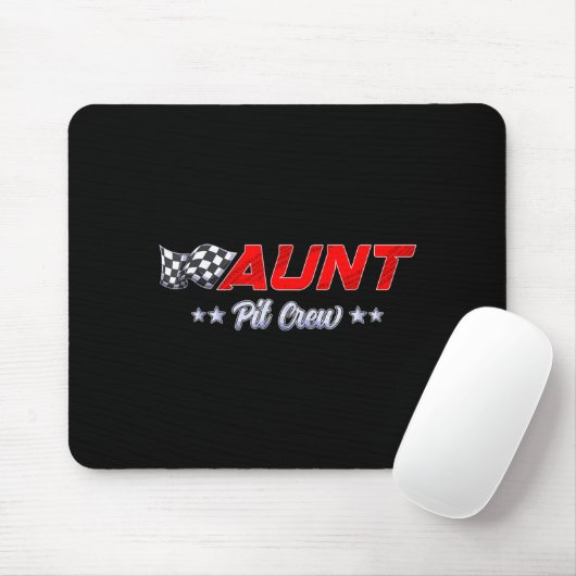 T Crew Aunt Race Car Family Matching Racing Birthd Muismat (Met muis)