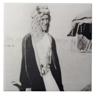 T. E. Lawrence in Arab Dress (foto) Tegeltje