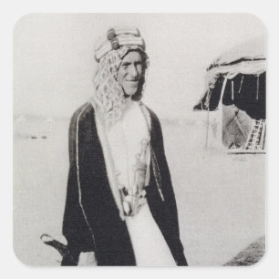 T. E. Lawrence in Arab Dress (foto) Vierkante Sticker