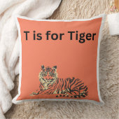 T est pour Coussin de Tiger (Couverture)