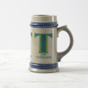 T est pour des tasses de testostérone