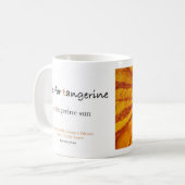 T est pour la tasse d'art d'alphabet de mandarine (Devant gauche)