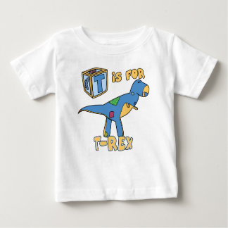 T est pour le T-shirt de bébé de T-Rex