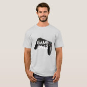 T-Grijs T-shirt met zwarte PlayStation Controller (Voorkant volledig)