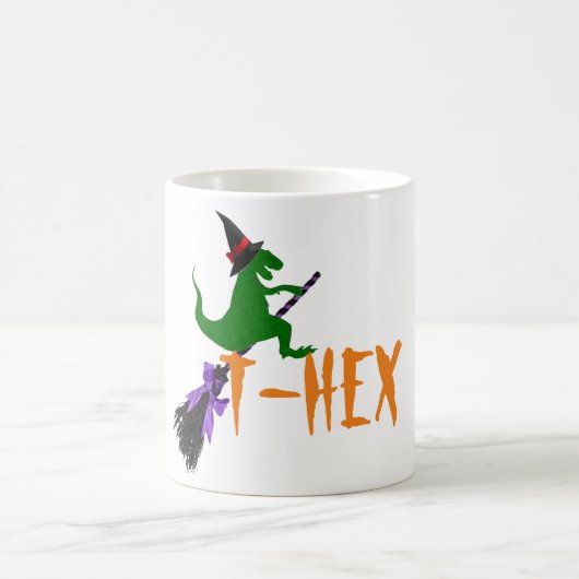T-hex T-rex grappig spooky halloween mok design (Center)