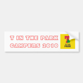 T In de parkkampeerauto-Bumperstickers Bumpersticker