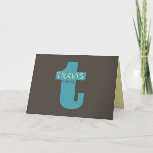 T Initiaal Collectie Bar Mitzvah - Hartelijk dank Bedankkaart