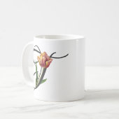T initial, Tulipes Vintages café Mug (Devant gauche)