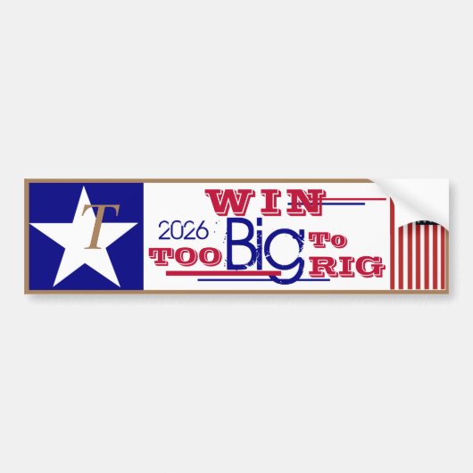 T is for Trump Big Win Bumpersticker (Voorkant)