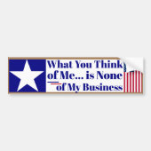 T is Trump - Free Speech Wat je denkt van mij Bumpersticker (Voorkant)