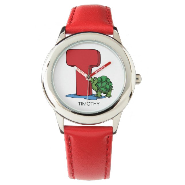 T is voor het Kind van de __ douanenaam Horloge (Voorkant)